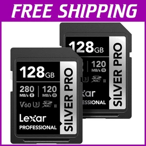 128GB 2-PK UHS-II SD Card, 280MB/s Read, 120MB/s Write - Picture 1 of 9