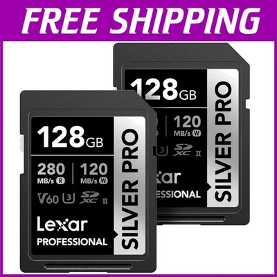 128GB 2-PK UHS-II SD Card, 280MB/s Read, 120MB/s Write - Image 1 of 4