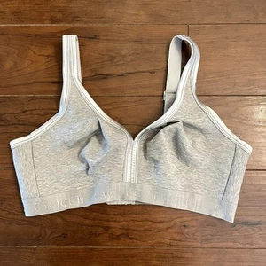 Lane Bryant Cacique Unlined No Wire Full Coverage Bra Size 40D Gray Cotton Blend - Picture 1 of 6