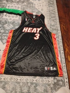 Authentic Dwyane Wade Adidas Miami Heat Jersey Size 52 - Picture 1 of 11