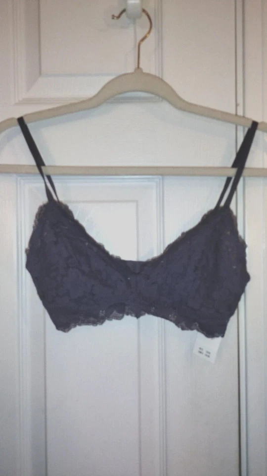Bralette de encaje gris Gilly Hicks S — Estilo palangre suave, ajustable, encaje femenino Foto 1 de 1