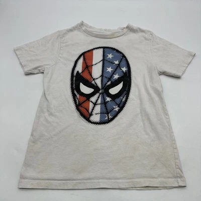 Marvel Spiderman T-Shirt Youth Boy Large Graphic Print Logo White ..#26719 - Image 1 of 4