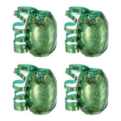 Cinta rizadora cuerda prensada 3/16" 11 yardas 4 piezas verde Foto 1 de 4