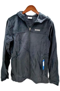 Columbia Boy's Steens II Fleece Hoodie Collegiate Black - Picture 1 of 2
