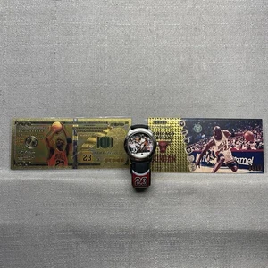 Vintage 1997 Michael Jordan #23 Wilson Watch Chicago Bulls w/ 2 Gold Foils - Picture 1 of 11