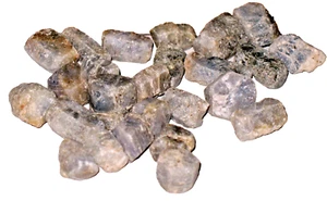 sapphire natural crystals blue/grey/white variable 1.4 grams - 4.0 grams 5/unit - Picture 1 of 3