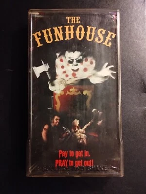 The Funhouse VHS Tape w Squeeze Case 1998 Vintage Horror Tobe Hooper Good Times - Image 1 of 4