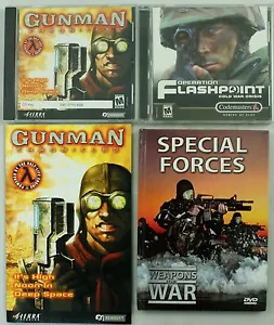 Lote de juegos de PC vintage Gunman Chronicles operación manual Flashpoint fuerzas especiales - Imagen 1 de 10