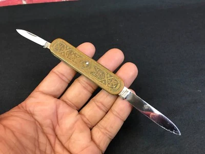 RARE Vintage SOLINGEN POCKET KNIFE Engraved COUTINHO CARO & CO. 3 Blades GERMANY - Image 1 of 4
