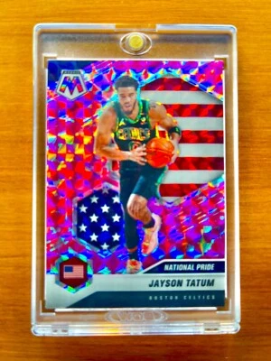 Jayson Tatum RARE PINK REFRACTOR PRIZM INVESTMENT CARD SSP MOSAIC CELTICS MINT - Image 1 of 4