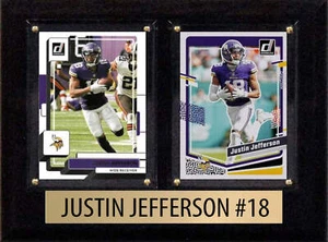 Tarjeta Justin Jefferson 2024 2023 Donruss Score Panini placa 6x8 Minnesota Viking - Imagen 1 de 4