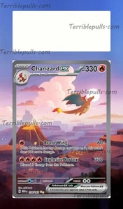 Pokemon Extended Art Inserts for CGC Slabs- Charizard EX 151 - Picture 1 of 1