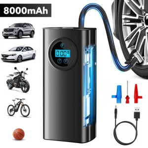8000mAh Portable Car Tyre Inflator Rechargeable Air Compressor Tire Inflator Au - Picture 1 of 11