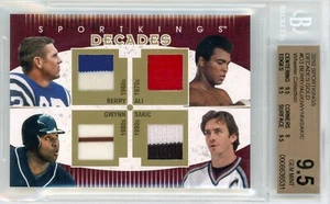 2010 SPORTKINGS DECADES GOLD 1/1 #D3 BERRY / ALI / GWYNN / SAKIC BGS GEM 9.5 - Picture 1 of 2
