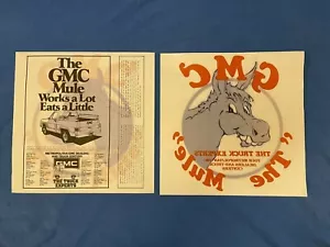 T-shirt 1979 GMC SIERRA MULE Iron On Vintage Edizione Speciale Camion Pubblicità - Foto 1 di 7