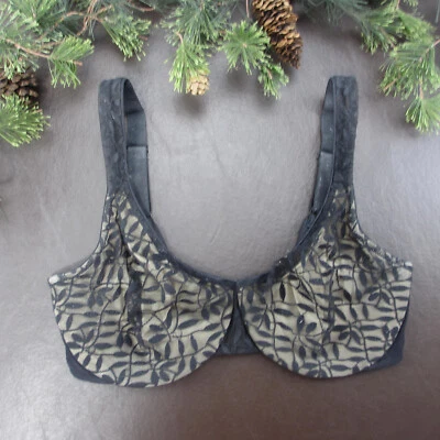 Olga Bra 36DD Beige Floral Lightly Lined Underwire Adjustable Clasp Back - Image 1 of 4