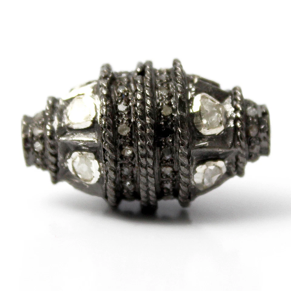 Polki Diamant Perlen, 925 Sterlingsilber Scheibe Elegant Wunderbare Beads - Bild 1 von 4