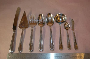8 Piece Lot Hampton Silversmiths Stainless Flatware Silverware Wedding Pie #1490 - Picture 1 of 7