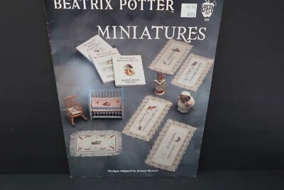1991 Green Apple BEATRIX POTTER MINIATURES Pattern Book 598 Counted Cross Stitch - Image 1 of 3