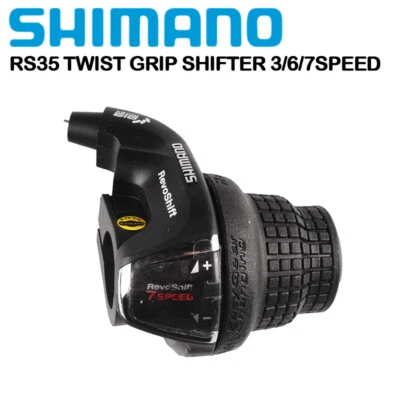 Shimano SL RS35 Twist Grip Shifter Lever Revo Shift 3x6S 3x7S MTB Bike Bicycle - Image 1 of 4