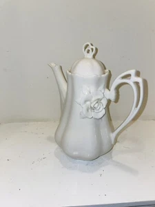 Graces Teaware Bone China Coffee Decanter with Attached Rose - Picture 1 of 8