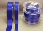 Double Sided Satin Ribbons for School Uniform  ROYAL BLUE - 5 WIDTHS 