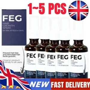 FEG Organic Anti Hair Loss Hair Growth Cure Oil Spray For Thicker Long Hair 50mL - Picture 1 of 10