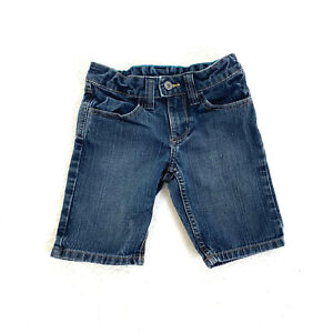 Riders Lee Boys Size 7 Adjustable Waist Denim Blue Jean Shorts Flap Pockets