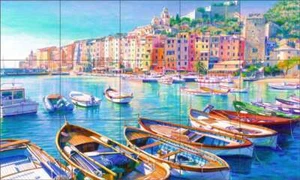 Mural de cerámica artística Marina Tile Backsplash Mayumi Ohno Riviera POV-MO008 - Imagen 1 de 2