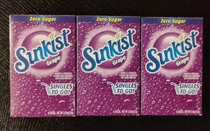 Sunkist Soda Grape Drink Mix Singoli da Go Confezione 18 CT SPEDIZIONE IN GIORNATA - Foto 1 di 3