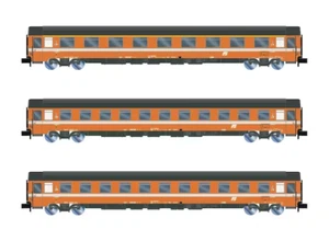 ARNOLD HN4395 FS, set di 3 carrozze UIC-Z Eurofima LIVREA ARANCIO  Scala N 1/160 - Imagen 1 de 1