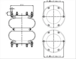 281.2.190 TORPRESS CELL MEMBRANE PNEUMATIC SPRING T281 TORPRESS 26 42532991  - Bild 1 von 1