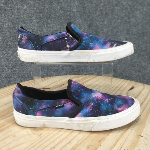 Vans Scarpe Donna 9.5 Asher Galaxy Sneakers Slip On Tela Multicolore 508731