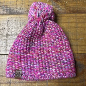 BUFF Knitted Primaloft Beanie HAT, Hot Pink Pom Pom, One Size, Fleece Lined - Picture 1 of 4
