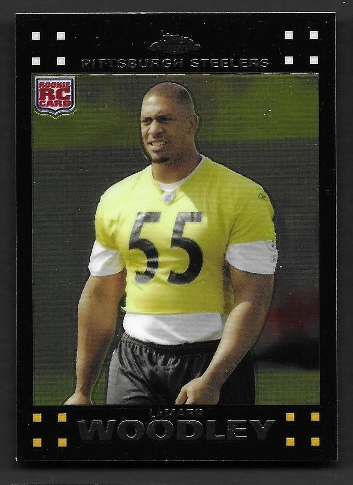 2007 Topps Chrome #TC236 LaMarr Woodley RC Pittsburgh Steelers  - Image 1 of 1