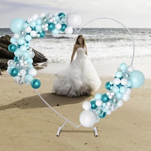 Wedding Arch Flower Stand Heart Shape Metal Arch Frame Venue Backdrop Rack 210cm - Picture 1 of 18