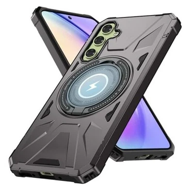 for Galaxy A54 5G Case with Stand, Military-Grade Matte Back Dark Grey - Image 1 of 4