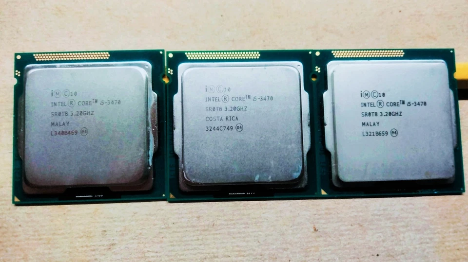 Paquete de 3 unidades - Intel Core i5-3470 3,20 GHz cuatro núcleos 6 MB LGA 1155 socket CPU de escritorio SR0T8 Foto 1 de 1