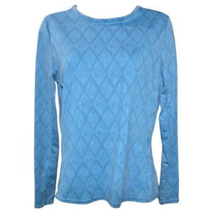 Hang Ten Damen kleines blaues Langarm-Schwimmoberteil Rash Guard Strand Surfen Pool gebraucht, in einwandfreiem Zustand  - Bild 1 von 8