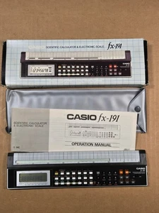 Casio FX-191 Scientific & Electronic Scale Calculator MINT in Box Manual - Works - Picture 1 of 7