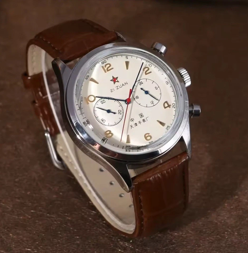 Seagull 1963 21 Zuan Pilot watch  40 mm Mechanical Quartz movement Chronograph - Image 1 of 4