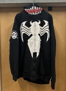 Vintage Y2K Venom Spiderman CLH Creating Limitless Heights Hoodie Full Zip XXL - Picture 1 of 13