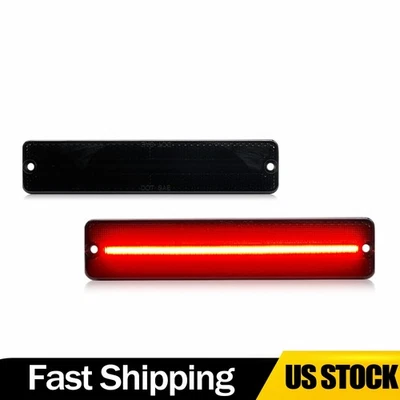 2 peças luzes indicadoras laterais traseiras de LED vermelhas fumê para picape Jeep J10 J20 1974-1987 - Imagem 1 de 4