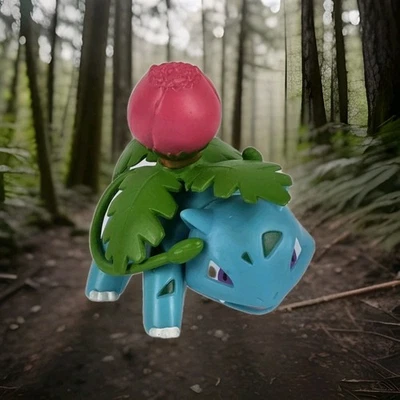 Nintendo Pokemon IVYSAUR 2.5" Figura Vinilo Rosa Flor PVC Bulbasaur 2015 Tomy Foto 1 de 4