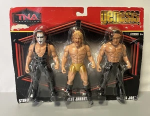 Jakks Pacific TNA Wrestling Genesis “STING, JEFF JARRETT, SAMOA JOE” 2010 NEW - Picture 1 of 6