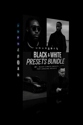 Black and White 1000 Premium Lightroom Presets and Masking Curves Tools Bundle: - Image 1 of 4
