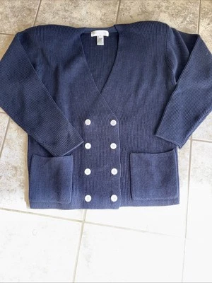 Cárdigan Jones New York De Colección Talla M - Azul - Botones Doble Pecho Foto 1 de 4