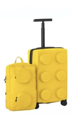 黄色乐高旅行行李箱 35L 随身包套装签名砖可扩展 — 第 1/4 张图片