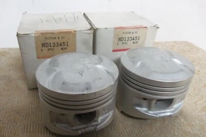 2 NOS MITSUBISHI DODGE COLT MIRAGE LANCER C63A 1600 GTI +0.25 PISTONS # MD133451 - Picture 1 of 4