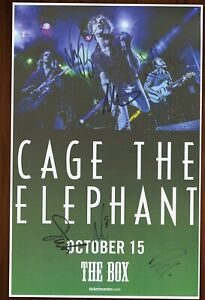Cage The Elephant autographed gig poster